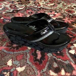 Coach Wedge Flip Flops